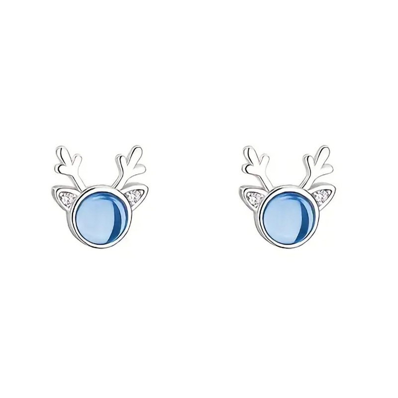 Hirschgeweih Ohrstecker Für Damen Süßer Mini Modeschmuck_voghion.com
