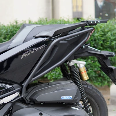 Motorcycle bumper front and rear bumper - black-rear-bumper