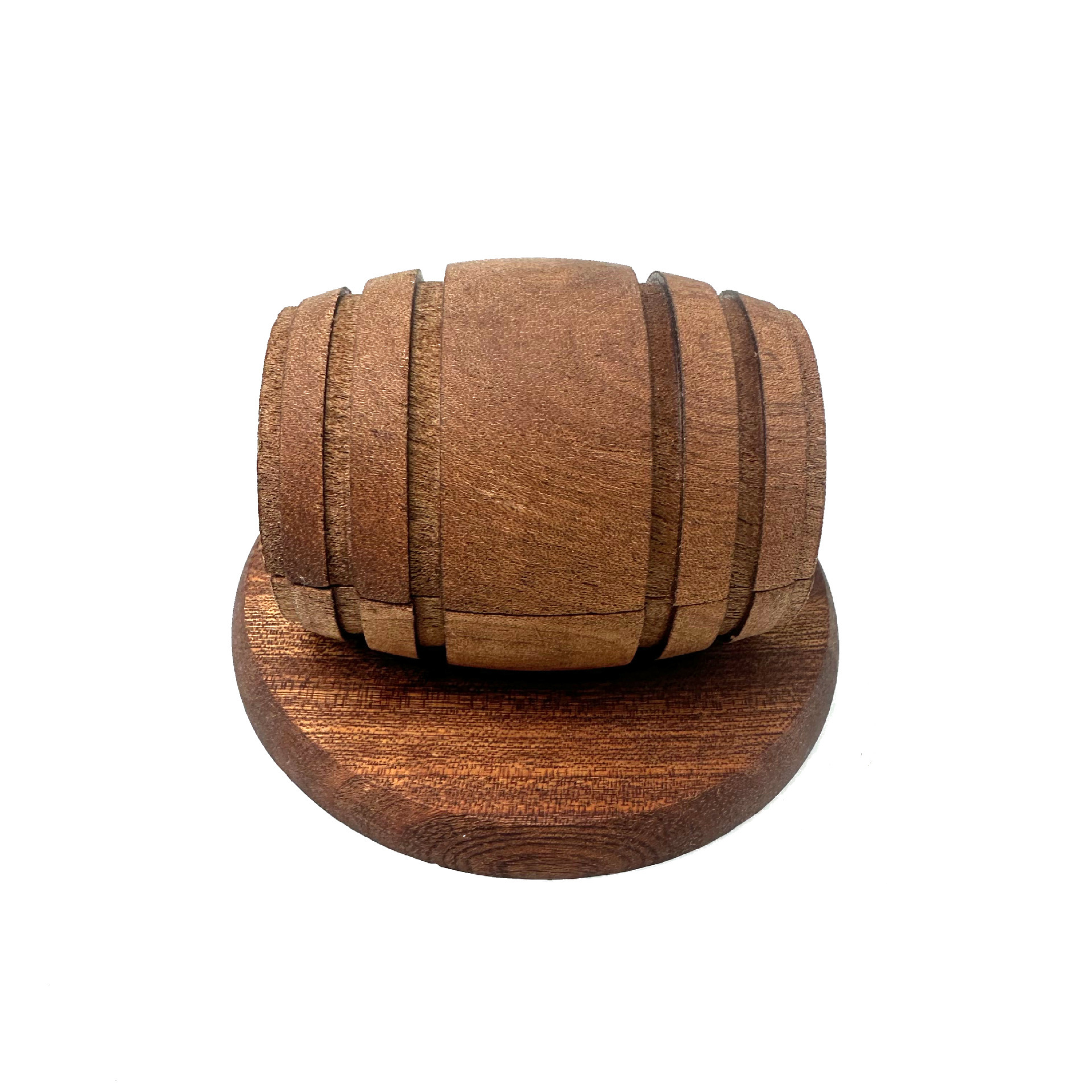 Coctel de madera fumigador hexagonal disco volador barra de cocina herramientas fumigantes fumigantes cubierta de madera