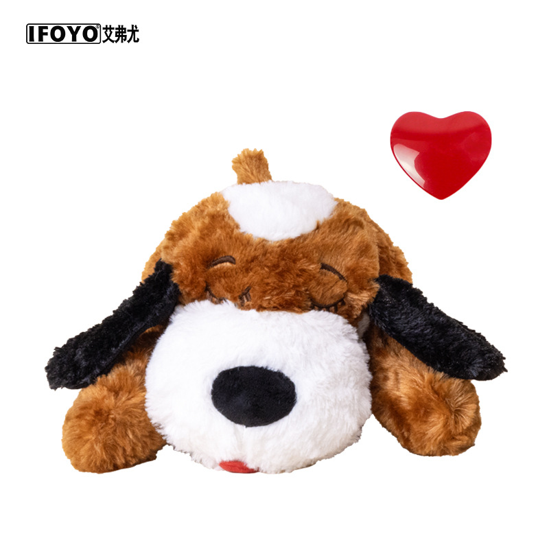 Juguete de confort para mascotas, éxito de ventas transfronterizo, compañero para la ansiedad del perro, simulación de latido del corazón, peluche al por mayor para perros pequeños