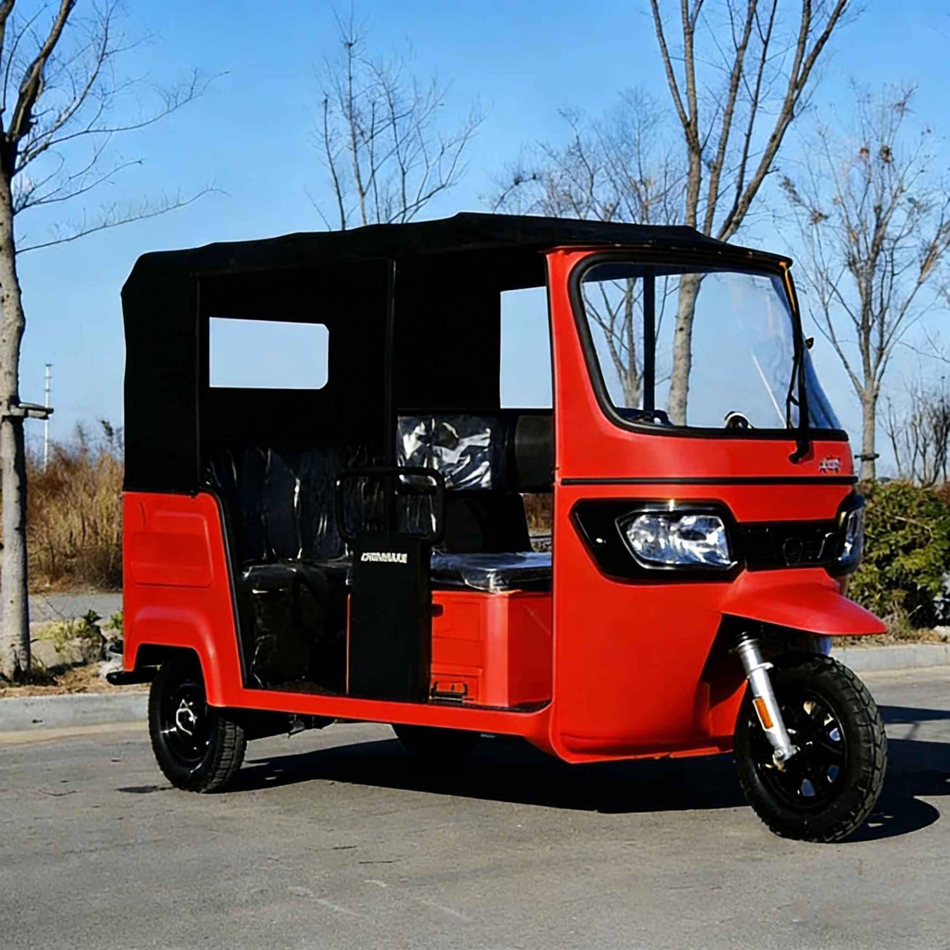 Cross-border export of fuel-powered passenger tricycles, large-capacity passenger tuktuk, direct supply from the factory