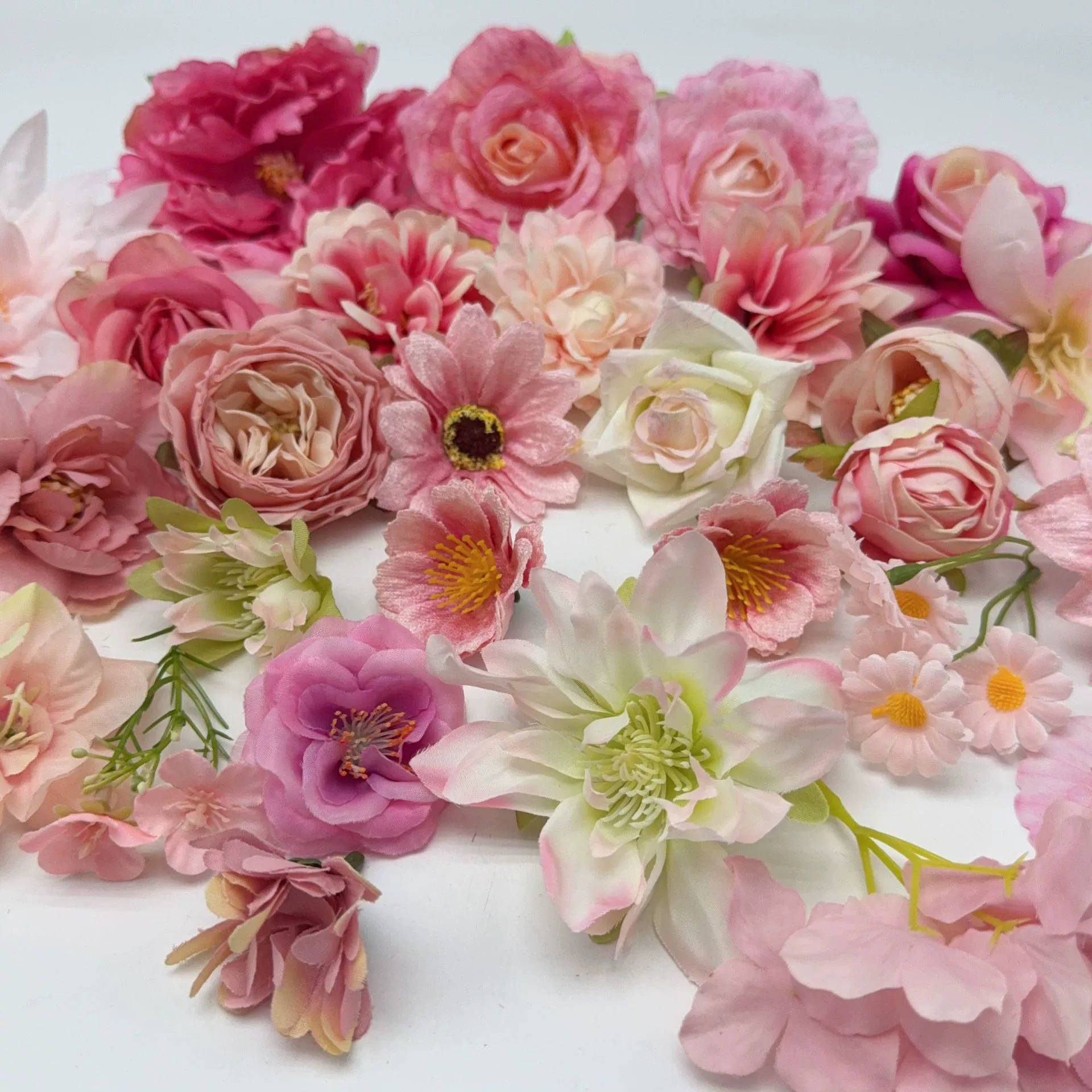 Розовые искусственные цветы, реквизит для свадебной фотографии, аксессуары для волос ручной работы, украшения, материал для цветочной коробки Amazon