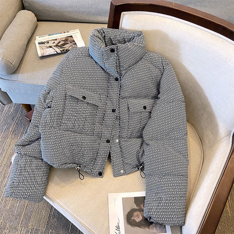 包邮棉衣棉服外套女2023冬季新款小个子羽绒棉袄宽松短款面包服学