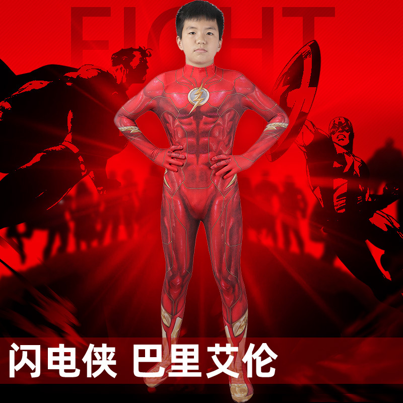 Nato The Flash Barry Allen Cospla 2023 Indie Children's Body Tight J21045BA-KID