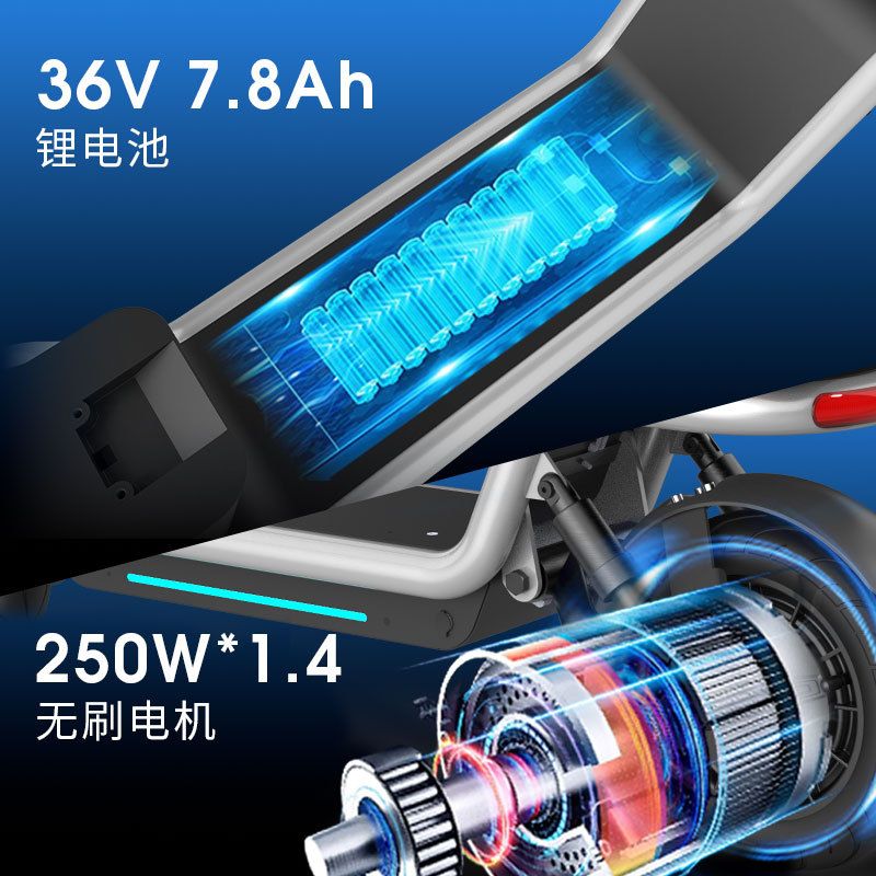 HX scooter eléctrico S20 scooter universal para adultos amortiguador scooter de acero al carbono batería de litio portátil