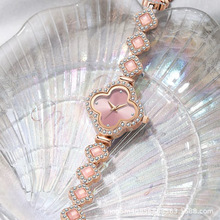 经典复古手表女士幸运花四叶草轻奢百搭时尚简约高档腕表