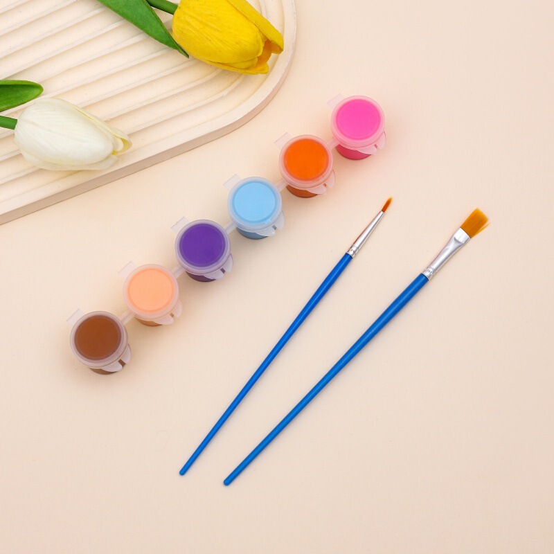 メーカーは子供用アクリル絵の具 12 色 6 連体学生アート絵画着色石膏人形絵の具ストリップを供給しています|undefined