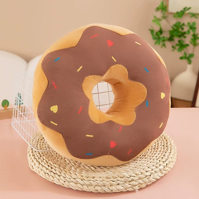 Girls' Sleeping Pillow, Bedside – Oyuncaq yastıqlar - brown-donut-30cm02kg