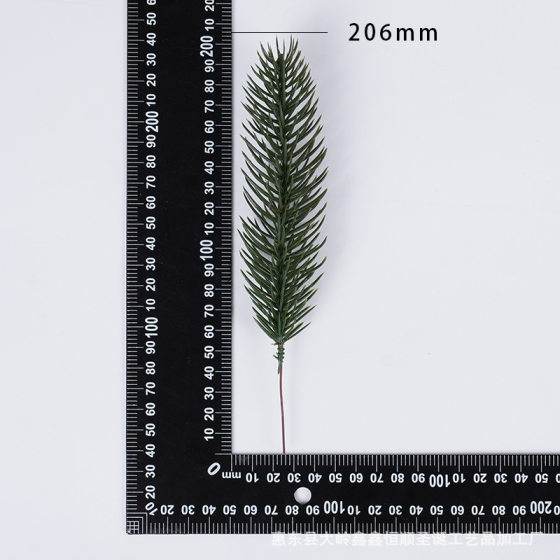 Factory direct simulation pine and cypress simulation Pine Needle 6 inch single Branch Pine Christmas PE Christmas flower leaf accessories pine needle plastic