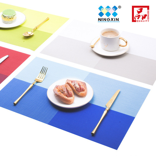 Cross-border wholesale simple square placemats PVC table mats insulation mats drawer mats waterproof and oil-proof coasters coffee table mats