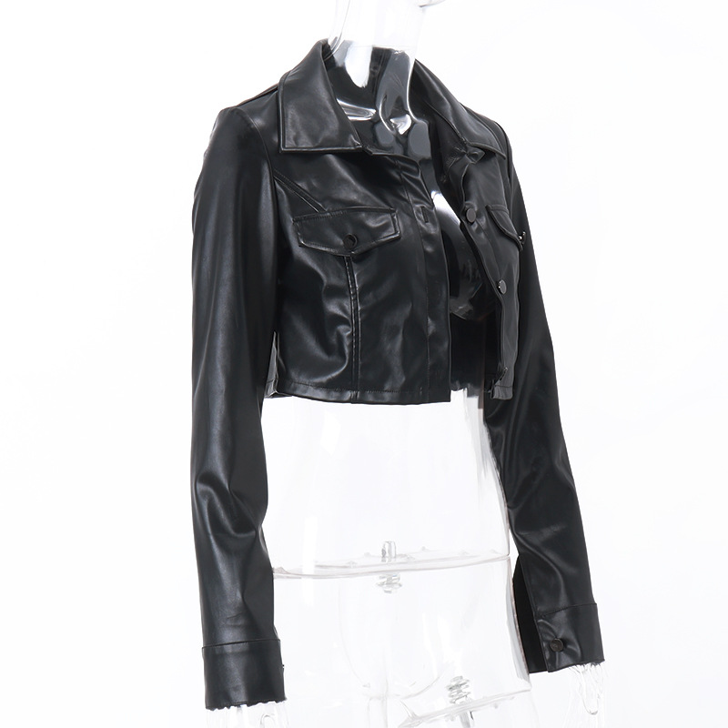 Autumn Best Women Clothes Sexy Cropped Sexy Motorcycle Clothing Single Breasted Jacket Jacket | FondMart Autumn Best Women Clothes Sexy Cropped Sexy Motorcycle Clothing Single Breasted Jacket Jacket | FondMart