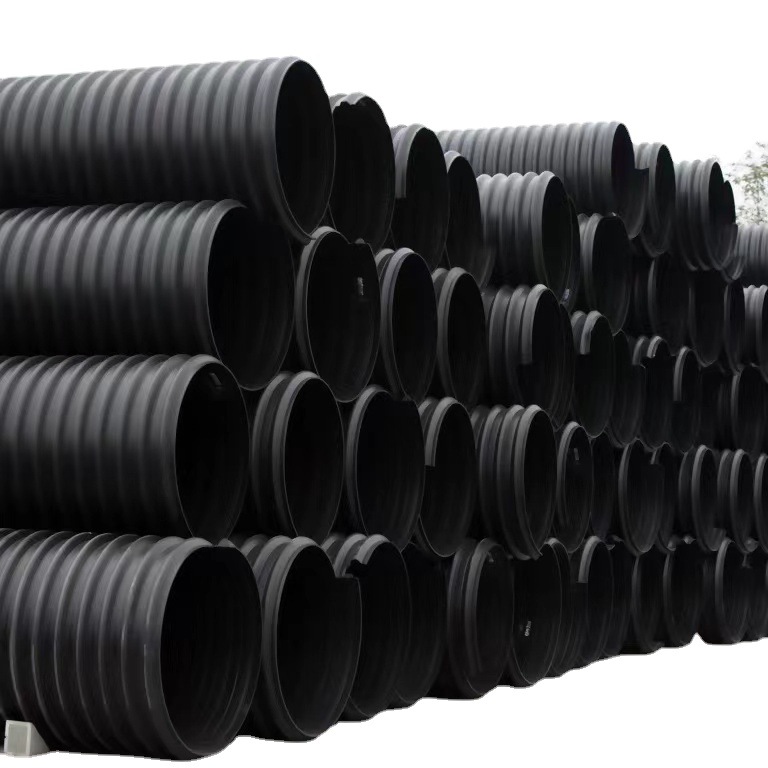 厂家供应大口径排污排水管市政排污波纹管  HDPE钢带增强波纹管