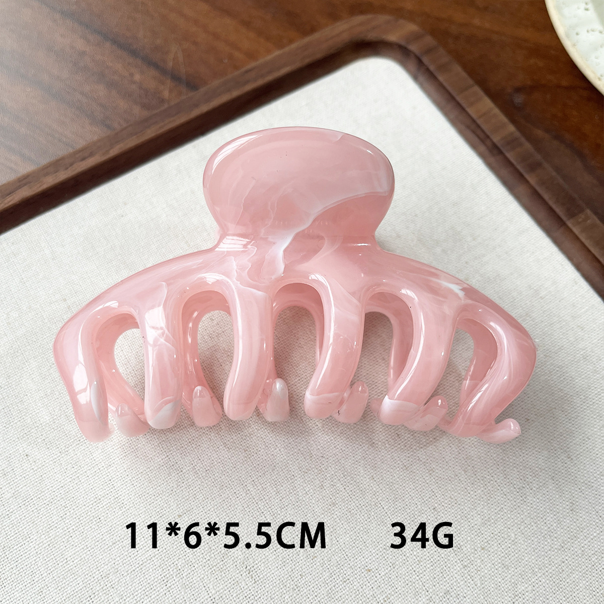 Clip de calabaza de plástico grande para cabello de mujer, clip de cabello de tiburón, joyas para cabello