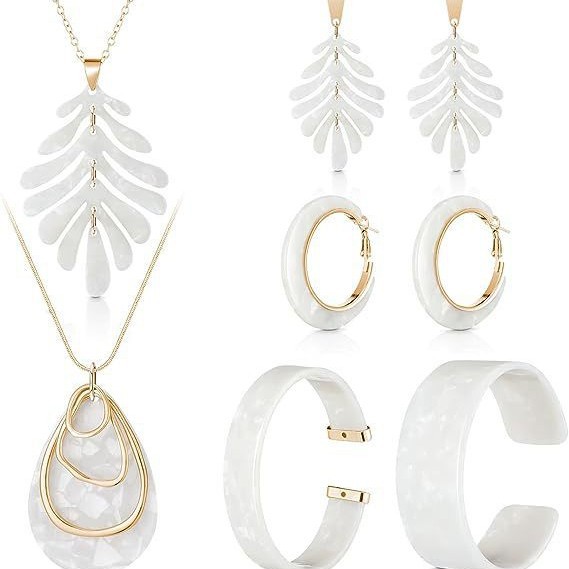 White earrings