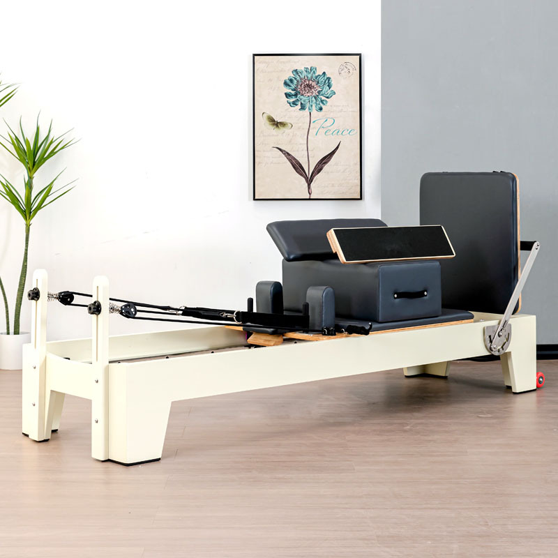 Pilates núcleo cama cinco piezas yoga estudio fitness escalera barril silla columna corrector blanco Arce equipo grande