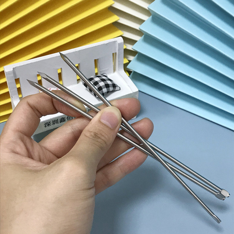 SUS304不锈钢毛细管 医用无缝管磨尖 缩尖侧孔针 组合钢针代加工