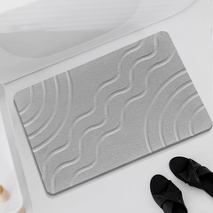 New model manufacturer cross-border diatomite hard floor mat bathroom anti-slip mat bathroom water-absorbent quick-drying diatomite foot mat
