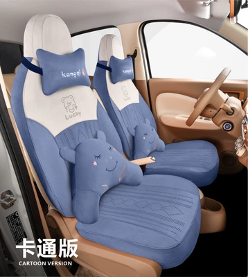 Support [Cartoon Style and Memory Foam, Waist support - blue-memory-foam-headrest-2-piece-set