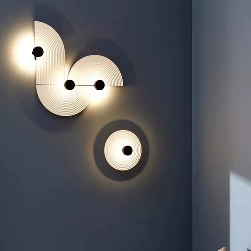 Lámpara de pared Lámpara de pared Fondo de cama Dormitorio Decoración creativa Fondo Pando de pared Entrada Jane Escalera nórdica Extremo Sala de estar Arena