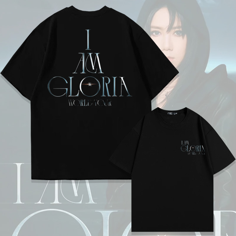 G.E.M. Deng's Same Style Fan Pure Cotton Short-Sleeve T-Shirt for Men and Women, Summer Trendy Brand Loose Drop Shoulder Half-Sleeve Top