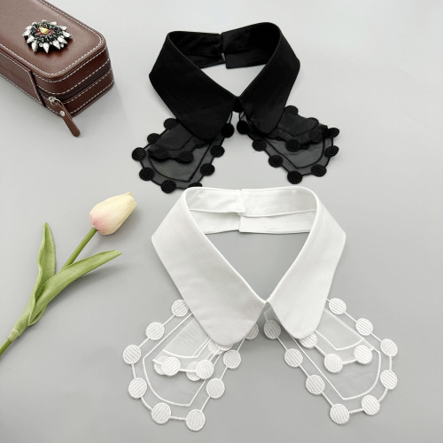 Embroidered Bow Tie Fake Collar New Best Selling Fashion Chiffon Collar