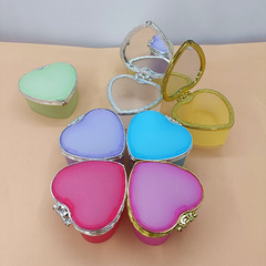 Creative Heart Gift Box DIY Accessories Jewelry Box Princess Makeup Sanding Box Semi-transparent Material Storage Box Candy Box