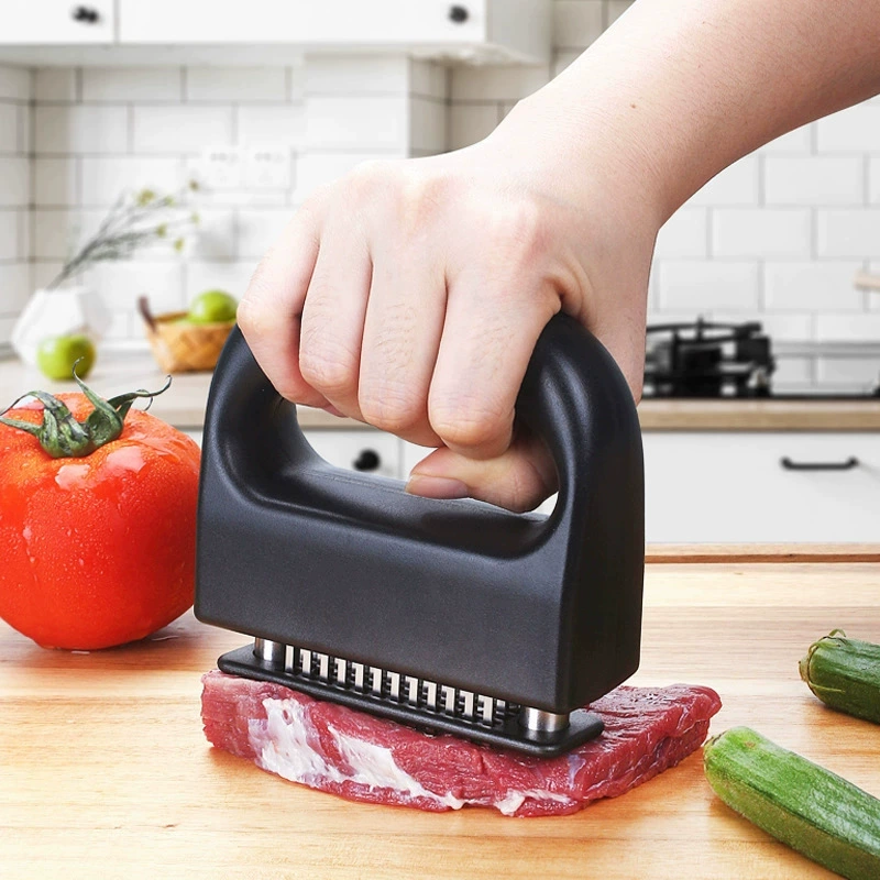 Утолщенная игла для куриного ряда из нержавеющей стали для нежной мясной нити для дома 48 игл для пирсинга стейка устройство для пирсинга свиной кожи палочка мясной гаджет