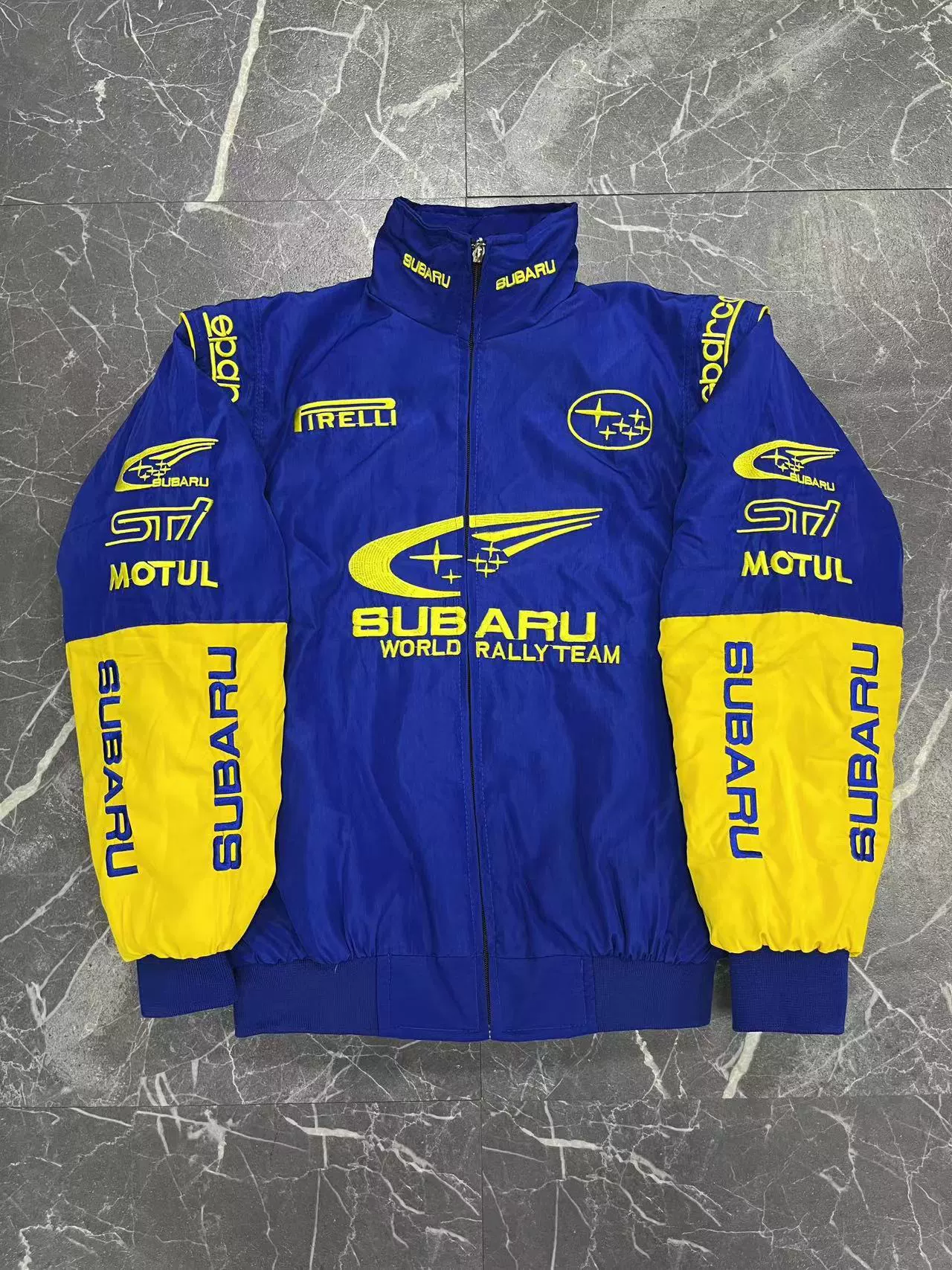 Racing car, jersey, down jacket for leisure, with embroidery, custom-made