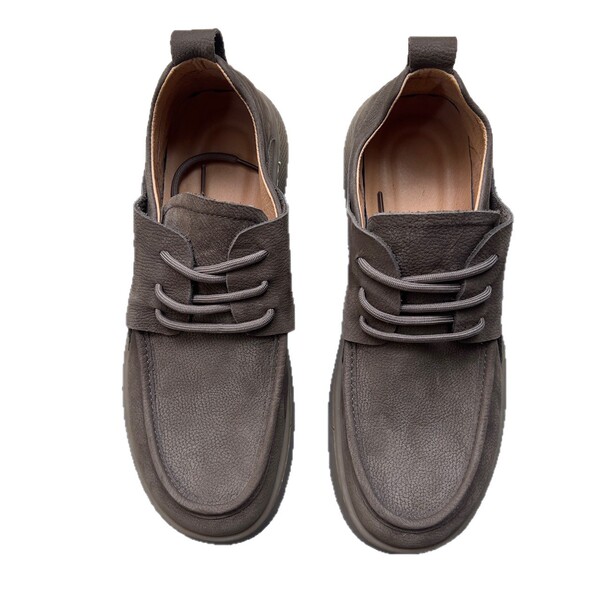 Leather casual retro suede universal shoes with shoelaces
