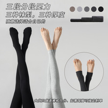 3段分段压力棉竖条加绒打底裤袜发热10A抗菌可外穿连裤袜6085/6/7