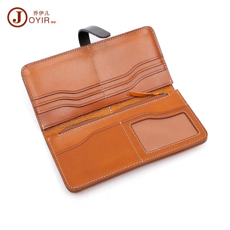 Genuine Leather Long Women's Wallet Luxury Vintage Clutch Coin Purse Cowhide Multifunctional Card Holder - Thumbnail 2