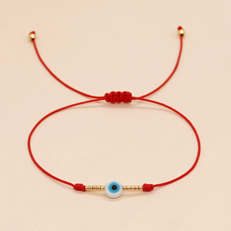 Cross-border Hot Selling Devil's Eye Bracelet Hand-woven Red Rope Bracelet Bestie Couple Niche Hand Jewelry