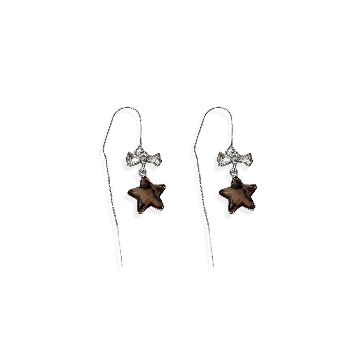 2025 nueva línea de orejas de pierna de estrellas nicho de diseño femenino lujoso temperamento ligero alto aretes de aretes de aretes de aretes