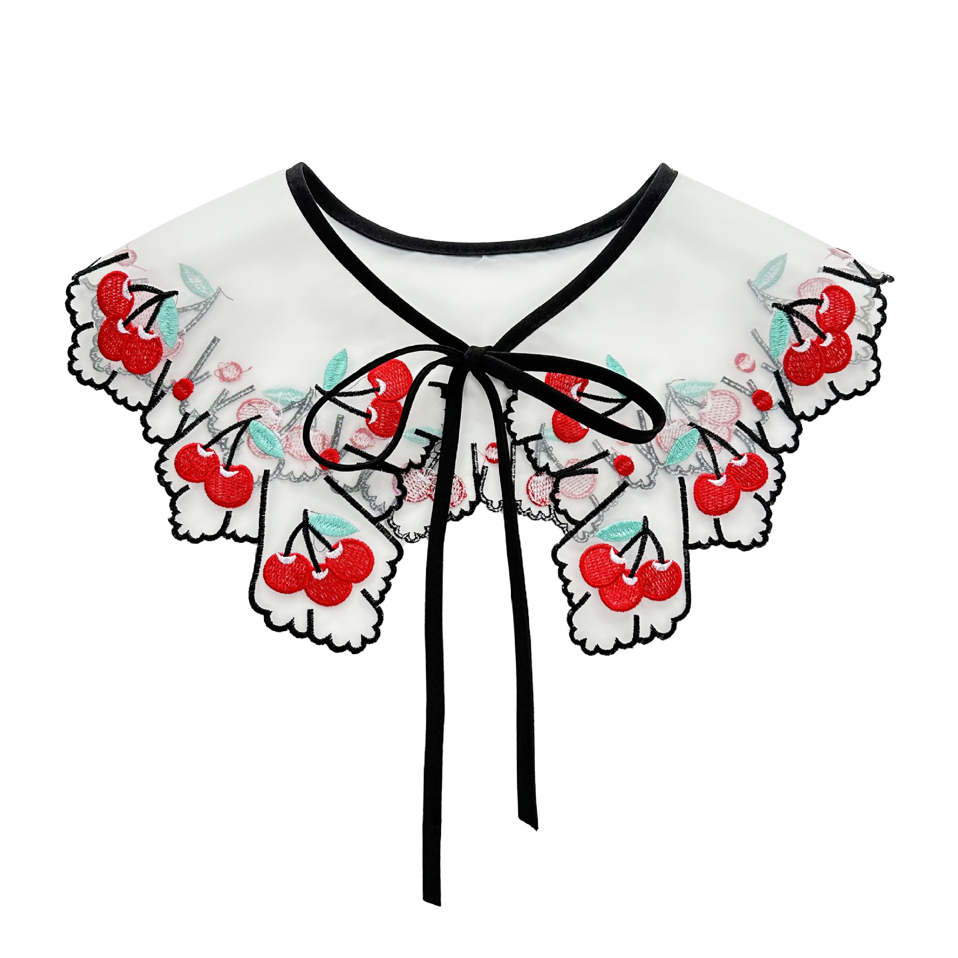 Eugenio bordado de melancia corbata arco collar falso collar decoración de la capa de ropa de mujer para adultos de estilo universal explosión transfronteriza