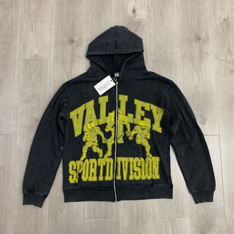Vale Forever VALLEY ZIP UP HOODIE刺绣花开衫拉链卫衣美潮男女|undefined