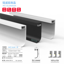 批发黑色踢脚线铝型材套件 地脚线槽客餐墙角 led线形灯 铝材外壳