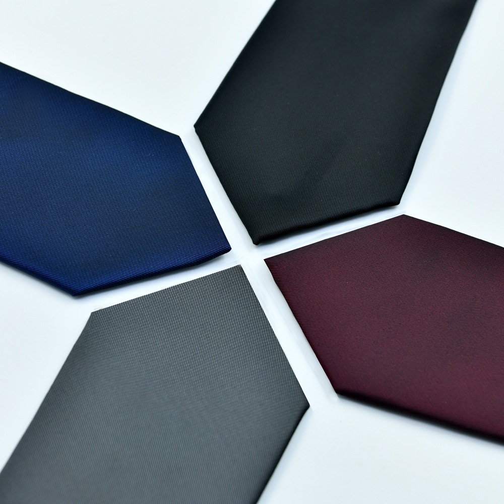 Business Solid Color Polyester Men's Tie display picture 2