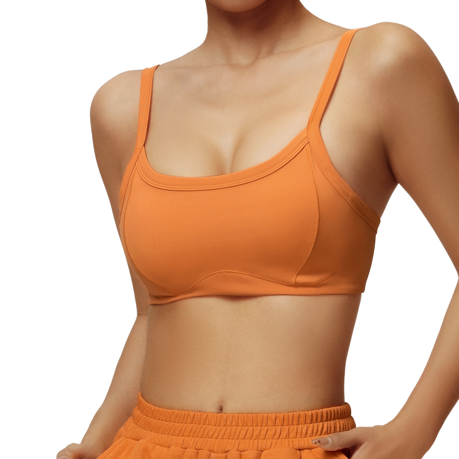 Europa y América desnudos transfronterizos ropa interior deportiva vestida en el exterior para reunir la espalda hermosa bra de yoga para mujeres a prueba de choques bra de fitness integrado