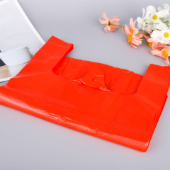 Black, White, and Red Disposable Garbage Bags, Vest-Style, Thickened, Hand-Held, Household, Kitchen and Wine Use, Various Sizes