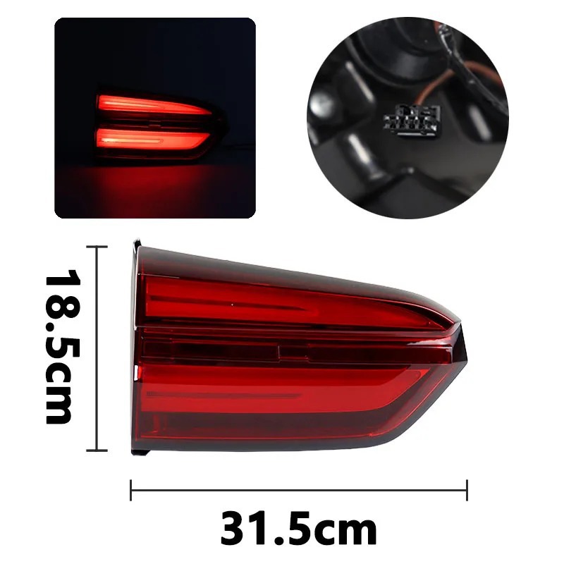 Aplicable para el conjunto de luces traseras Roewe RX8 cubierta de luces de freno izquierda y derecha luz de niebla para parachoques traseros RX8 caja de luz de marcha atrás
