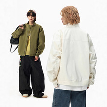 夹克男2025秋装新款韩版休闲百搭立领外套潮牌美式宽松外套外贸