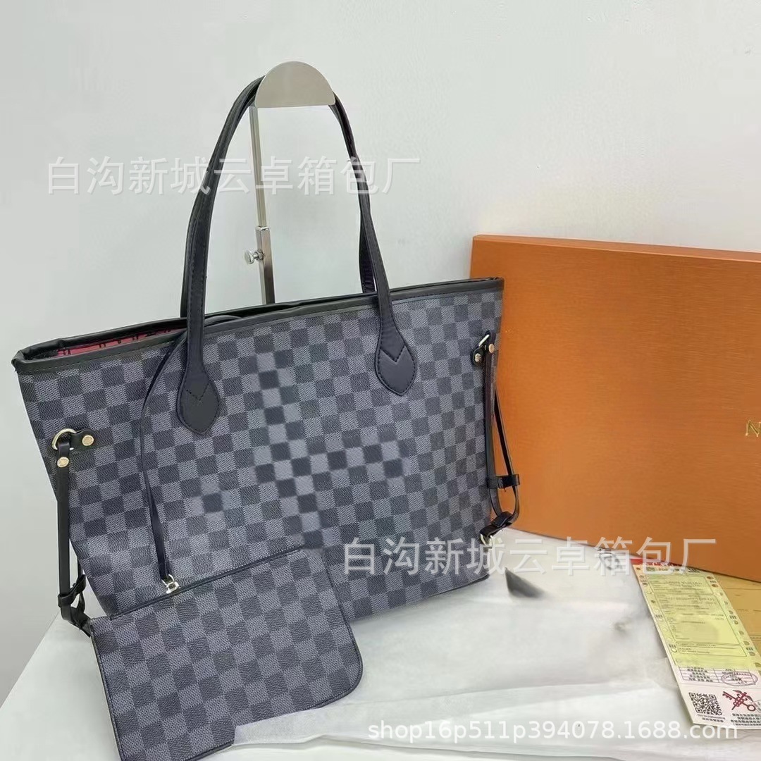 2025 nueva imagen física con LOGO bolso de madre e hijo bolsa de compras de gran capacidad bolso de hombro bolso de mujer PU de cambio de color