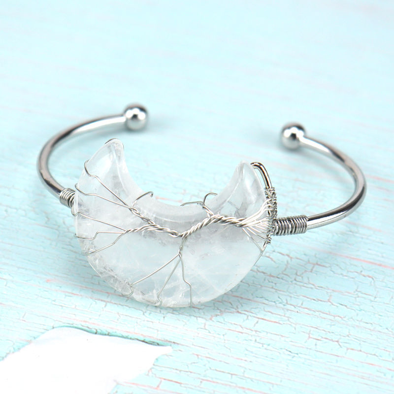 Fashion Moon Agate Plating Bangle 1 Piece