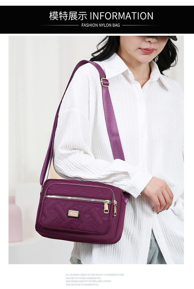 Neue Stil-Crossbody-Tasche zum Ausgehen, große Tasche für Einzelhandelstische, leichte Luxus-Kleinquadrat-Tasche, französische Kleinreisetasche, modische Oxford-Stoff-wasserdichte Geldbörse