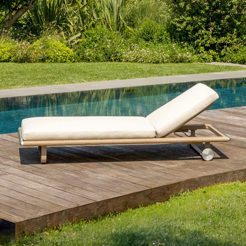Sofá de tejido de cuerda al aire libre patio villa terraza diseñador de muebles jardín al aire libre impermeable sofá de ocio