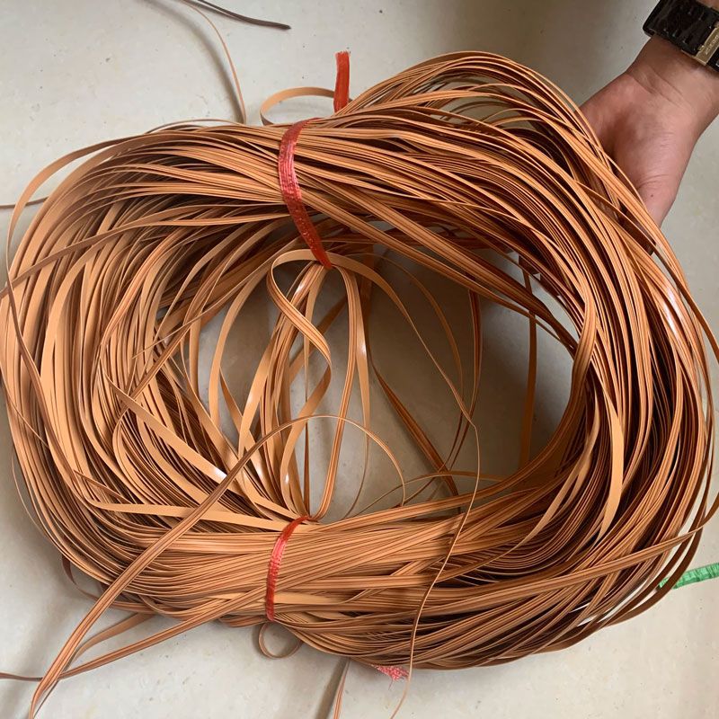 PE caña material de reparación de silla de caña plástico tejido a mano cuerda DIY canasta pequeña canasta taburete redonda plana