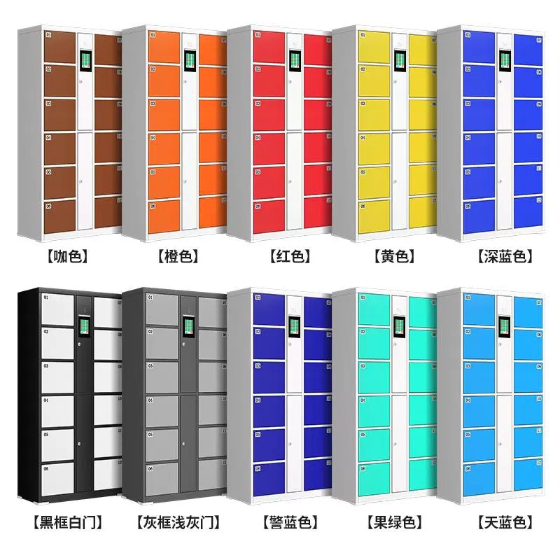 Armario electrónico inteligente Supermercado Reconocimiento facial Armario de almacenamiento de almacenamiento de código de escaneo de almacenamiento de código de barras de tarjeta