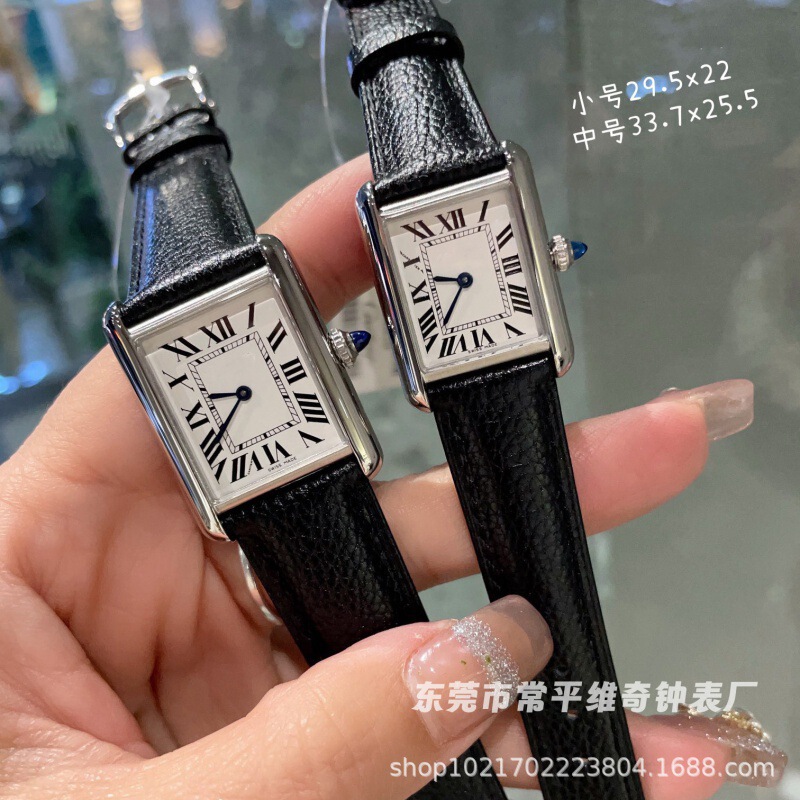 Classic Popular Square Watch Simple Must-Have Vintage Tank Watch for Women Versatile