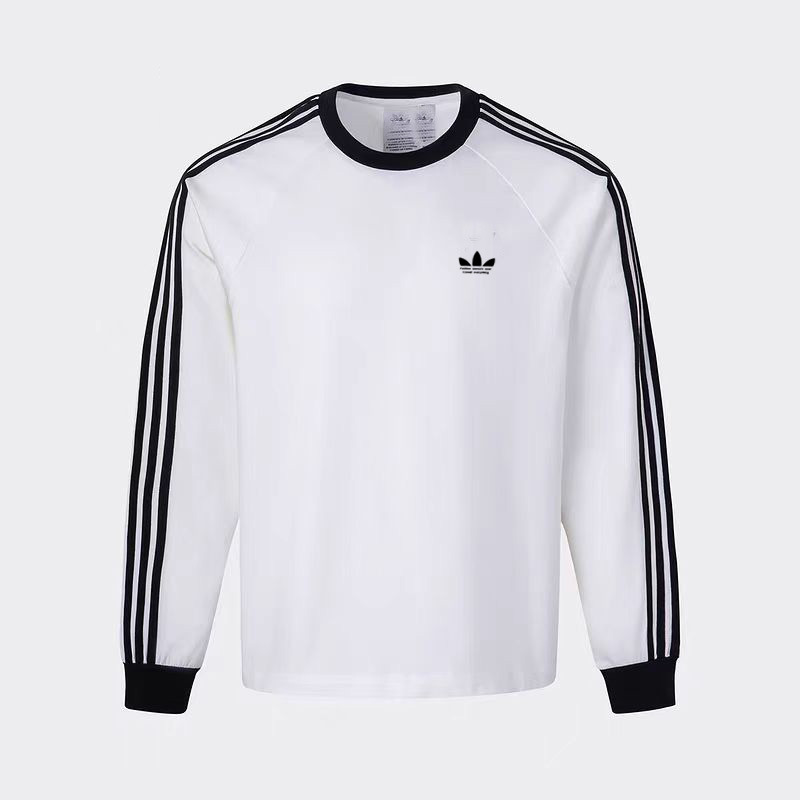 Supports Group Purchase, Logo Three-Leaf Clover Ad Long-Sleeve Sweatshirt, Unisex Style, Spring and Autumn Sports Top with Three Stripes Supports Group Purchase, Logo Three-Leaf Clover Ad Long-Sleeve Sweatshirt, Unisex Style, Spring and Autumn Sports Top with Three Stripes