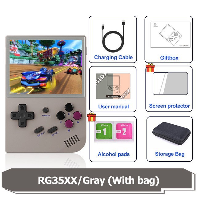 RG35XX Consola de juegos 2024 GBA Pocket Lunx Ajo PSP Arcade Game Box Pocket Consola de juegos